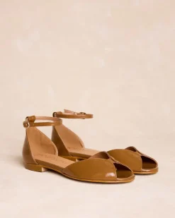 Polin et moi Sandale plate camel