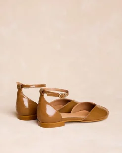 Polin et moi Sandale plate camel