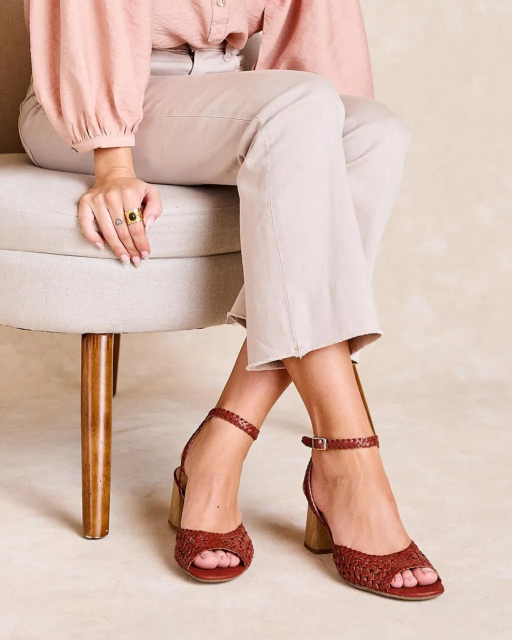 Polin et moi Sandale tressée grillée