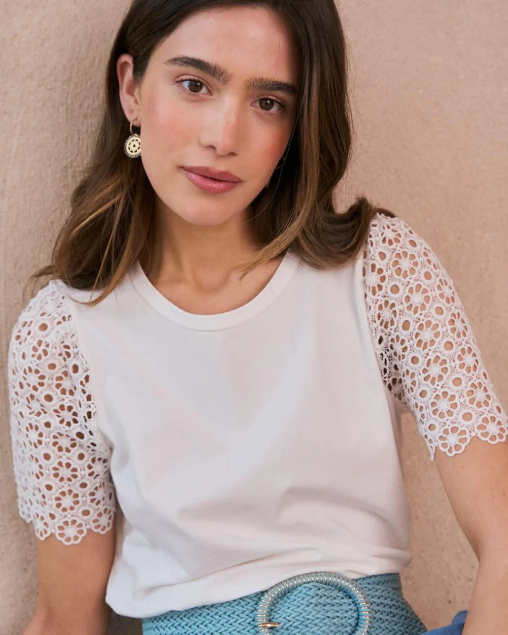 Polin et moi T-shirt à manches en dentelle Inara