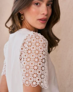 Polin et moi T-shirt à manches en dentelle Inara