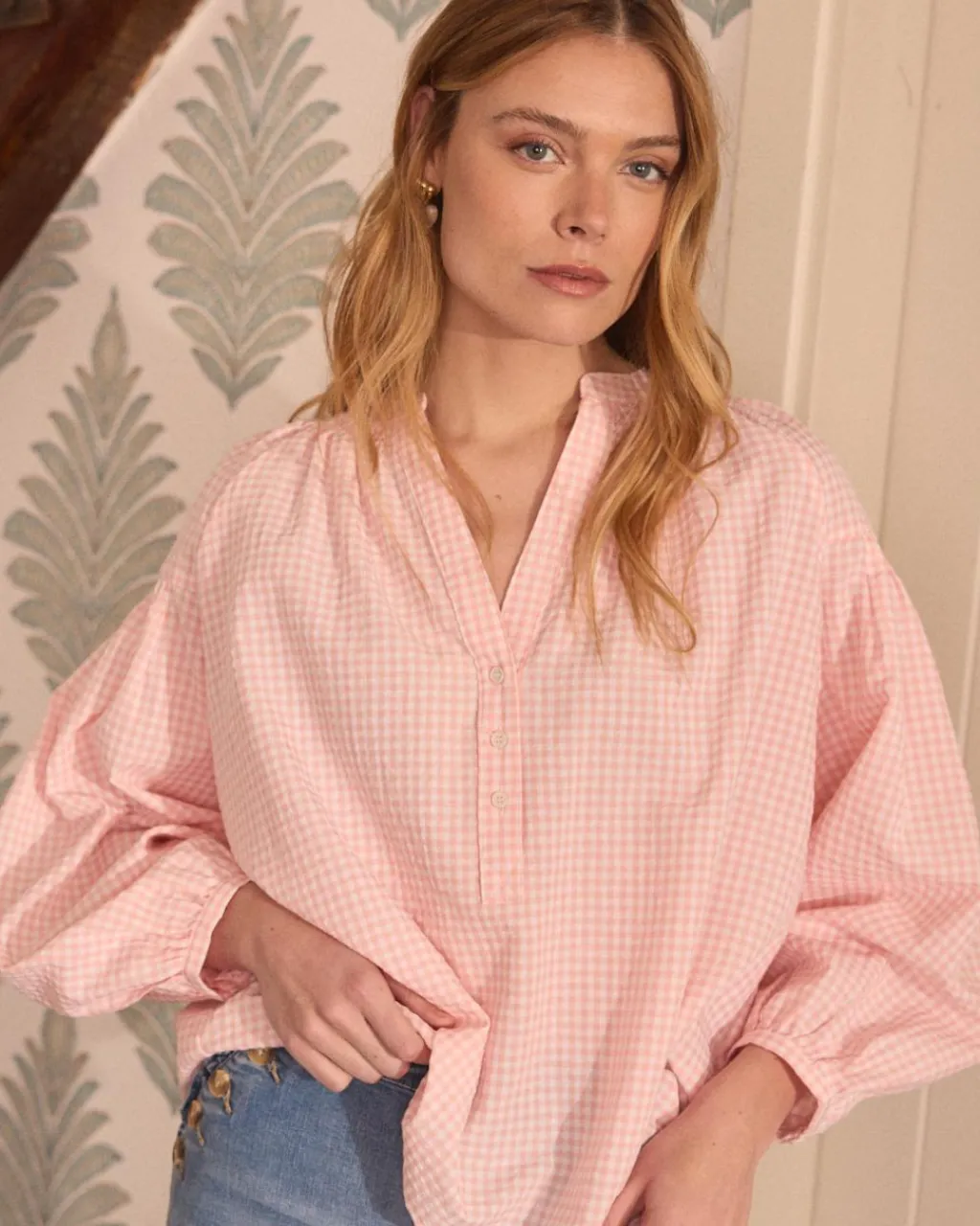 Polin et moi Vichy Marilen Blouse