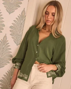 Polin et moi Vivi Green Blouse