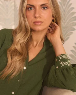 Polin et moi Vivi Green Blouse